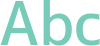 'Abc' typeset using M+ 1c