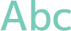 'Abc' typeset using M+ 1p