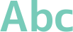 'Abc' typeset using Migu 1C