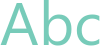 'Abc' typeset using Monlam Uni Sans Serif