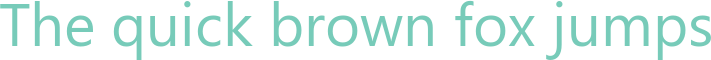 'The quick brown fox jumps' typeset using Monlam-Uni-Sans-Serif
