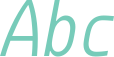 'Abc' typeset using Monoid HalfTight