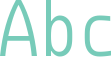 'Abc' typeset using Monoisome
