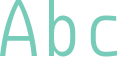 'Abc' typeset using Monoisome HalfLoose