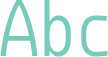 'Abc' typeset using Monoisome HalfTight