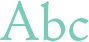 'Abc' typeset using Museum Foundry