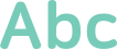 'Abc' typeset using NanumSquareRound