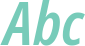 'Abc' typeset using Noto Sans Display