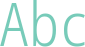'Abc' typeset using Noto Sans Mono