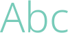 'Abc' typeset using Noto Sans Symbols