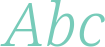 'Abc' typeset using Noto Serif