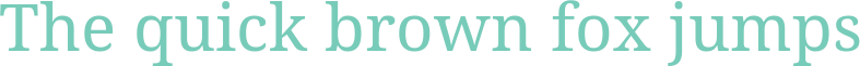 'The quick brown fox jumps' typeset using Noto-Serif-Regular