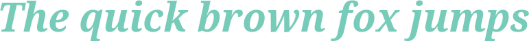 'The quick brown fox jumps' typeset using Noto-Serif-SemiCondensed-Bold-Italic
