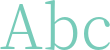 'Abc' typeset using Noto Serif CJK JP