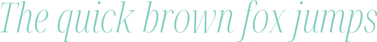 'The quick brown fox jumps' typeset using Noto-Serif-Display-ExtraCondensed-ExtraLight-Italic