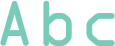 'Abc' typeset using OCRA