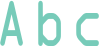 'Abc' typeset using OCRACondensed