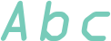 'Abc' typeset using OCRAItalic