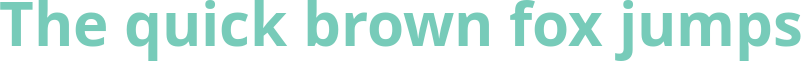 'The quick brown fox jumps' typeset using Open-Sans-Bold