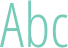 'Abc' typeset using Open Sans