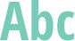 'Abc' typeset using Open Sans Condensed