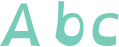 'Abc' typeset using OpenDyslexic