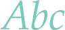 'Abc' typeset using Palatino