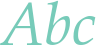 'Abc' typeset using Palladio Uralic