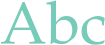 'Abc' typeset using Palladio Uralic
