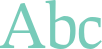 'Abc' typeset using Prociono