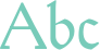 'Abc' typeset using Ptolemy
