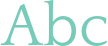 'Abc' typeset using Quattrocento