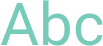 'Abc' typeset using RobotoRegular