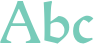 'Abc' typeset using Rusch