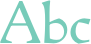 'Abc' typeset using Rusch