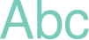 'Abc' typeset using Sans Uralic