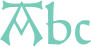 'Abc' typeset using Soufflet Vert