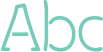 'Abc' typeset using Spongy
