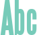 'Abc' typeset using Steelfish