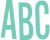 'Abc' typeset using Stereofidelic