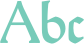 'Abc' typeset using Sweynheim & Pannartz