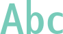 'Abc' typeset using Switzera ADF