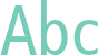 'Abc' typeset using Switzera ADF