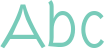 'Abc' typeset using Tork
