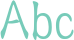 'Abc' typeset using TW-Kai-Plus