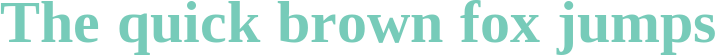 'The quick brown fox jumps' typeset using UKIJ-Tuz-Tor-Bold