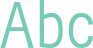 'Abc' typeset using Ume UI Gothic
