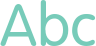 'Abc' typeset using UnDinaru