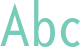'Abc' typeset using Universalis ADF Std