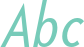 'Abc' typeset using Universalis ADF Std